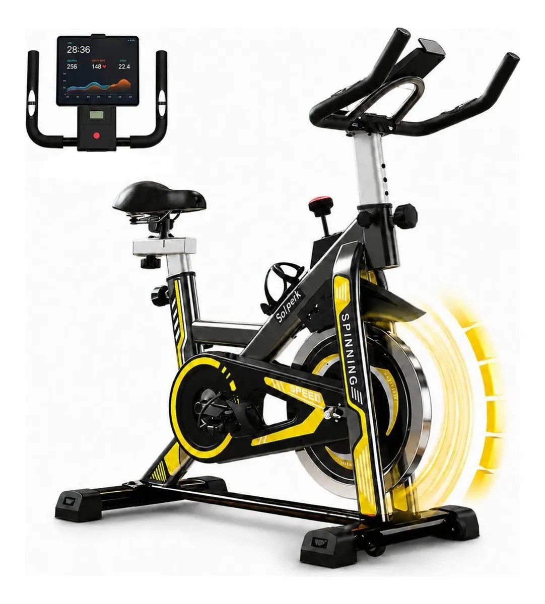 Bicicleta Spinning Romantic Crown Preto Roda Inercia 10kg 2563