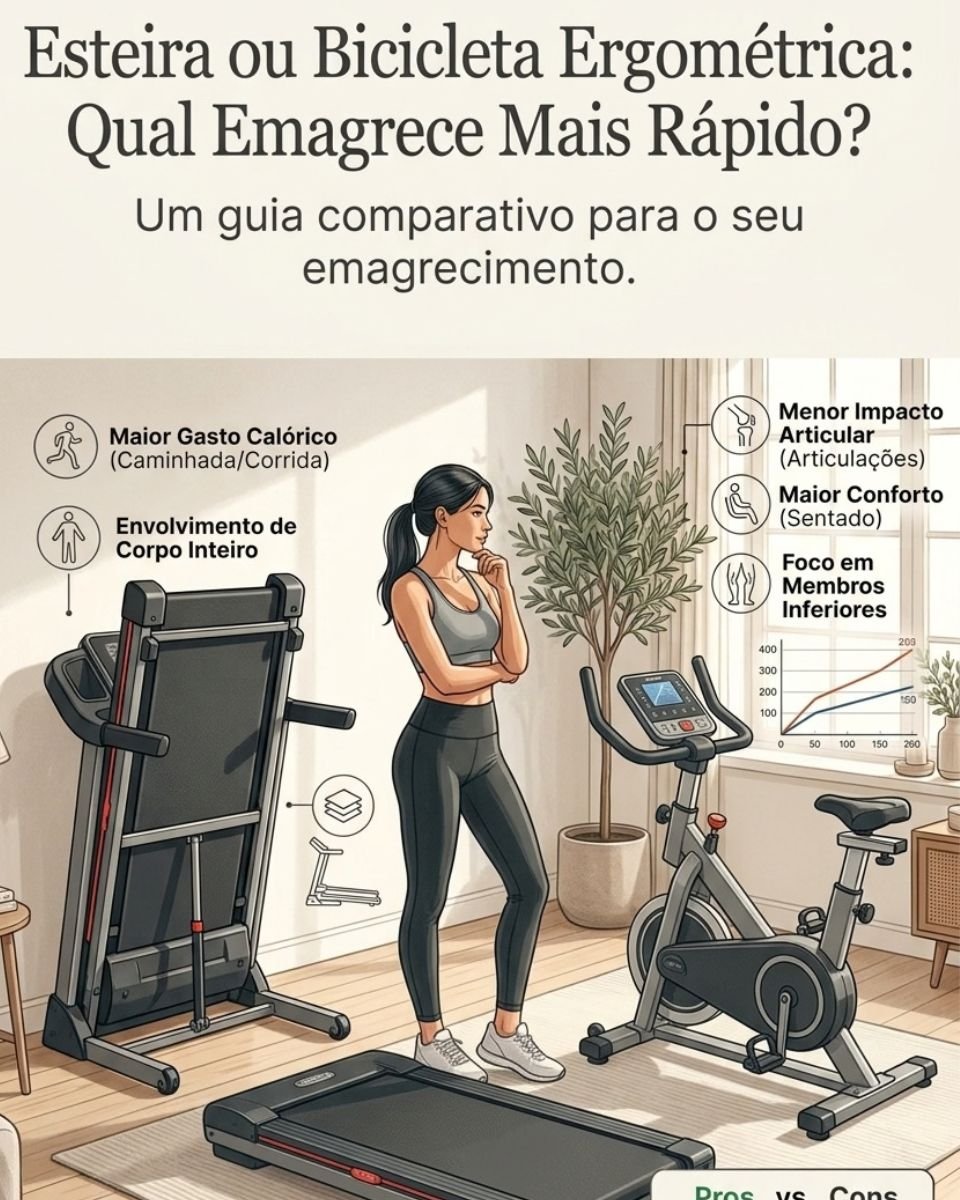 esteira ou bicicleta ergometrica qual emagrece mais rapido